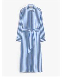 Weekend by Maxmara - Falasco striped tie taist midi robe col: stripe - Lyst