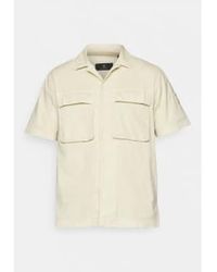 Belstaff - Caster Short Sleeve Seersucker Shirt Col: Shell S - Lyst