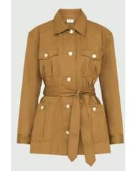 New Arrivals - Marella Cabreo Belted Jacket Military - Lyst