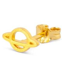 Lulu - Saturn Earring Plated Brass - Lyst