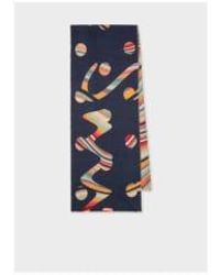 Paul Smith - Logo Dot Swirl Reversible Scarf Size: Os, Col: Multi Os - Lyst