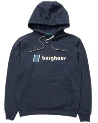 Berghaus Heritage Logo Hoodie Dark Blue Blueberry