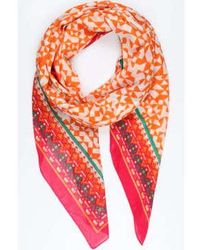 Miss Shorthair LTD - Miss Shorthair 3146of Cotton Mosaic Print Scarf With Patterned Border - Lyst