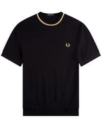 Fred Perry - Crew neck pique t -shirt - Lyst