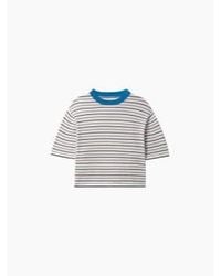 Cordera - Cotton Striped T-shirt Ceruleo One Size - Lyst