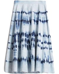 Weekend by Maxmara Favetta Cotton Denim Skirt Navy - Blu