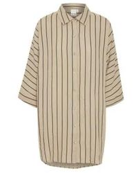 Ichi - Iafoxa Striped Beach Shirt - Lyst