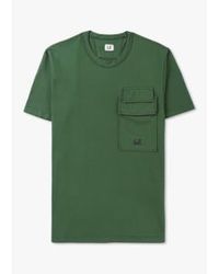 C.P. Company - Herren 20/1 jersey-klappen-taschen-t-shirt in grün - Lyst