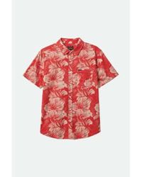 Brixton - Casa And Oatmilk Floral Charter Printed Short Sleeves Woven Shirt L - Lyst