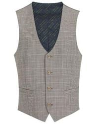 Remus Uomo - Matteo Prince Of Wales Check Suit Waistcoat - Lyst