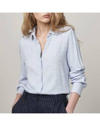Hartford - Coraz en laine bleu clair et chemise viscose - Lyst