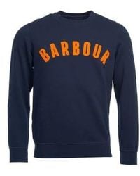 Barbour - Prep Logo Crew Sweatshirt Navy L - Lyst