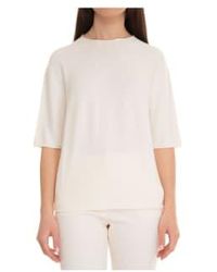 BOSS - C Flamber Crewneck 1/2 Sleeve Top Size: S, Col: Off S - Lyst