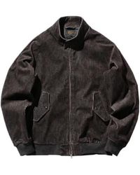 Beams Plus - Harrington Jacket Corduroy Print Charcoal Xl - Lyst