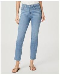 PAIGE - Cindy Straight Jeans - Lyst