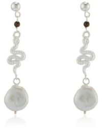 WINDOW DRESSING THE SOUL - Wdts Snake With Pearl Drop Earrings - Lyst
