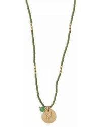 A Beautiful Story - Necklace Timeless Aventurine Plated Brass - Lyst