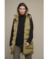 Rino & Pelle - Rino And Jacy Padded Waistcoat With Faux Fur And Detachable Hood Ivy - Lyst