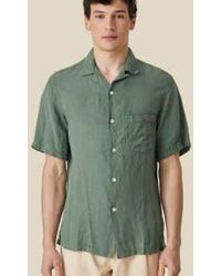Portuguese Flannel - Linen Camp Collar Short Sleeved Shirt Dry S - Lyst