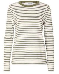 SELECTED - Striped T-shirt - Lyst