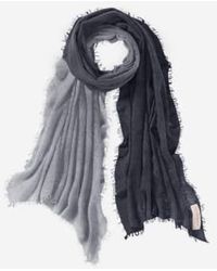 PUR SCHOEN - Ombre Anthracite Hand Felted Cashmere Soft Scarf - Lyst