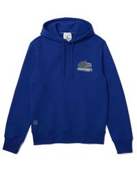 Lacoste - X minecraft crocodile sweatshirt hoodie blau - Lyst
