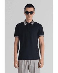 Antony Morato - Patterned Collar Polo Shirt Large - Lyst