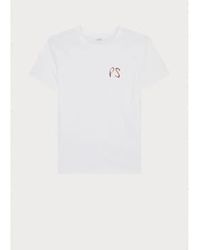 Paul Smith - Ps swirl logo t-shirt col: 01 weiß, größe: m. - Lyst