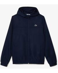 Lacoste - Mens Recycled Fiber Zipped Hooded Sport Jacket - Lyst