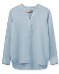 Mos Mosh - Danna linen blouse bleu - Lyst