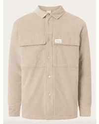 Knowledge Cotton - 1190030 Corduroy Overshirt Light Feather Gray S - Lyst