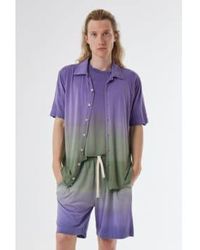 Daniele Fiesoli - Button Up Linen Faded Design Shirt Purple - Lyst