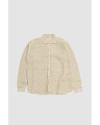AURALEE - Hand Crochet Knit Shirt Light Khaki 3 - Lyst