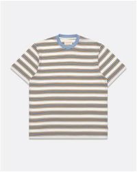 Far Afield - Whitstable Stripe Crew Neck T Shirt Allure - Lyst