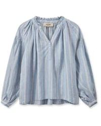 Mos Mosh - MMSAFI Striped Shirt Cashmere Bleu - Lyst