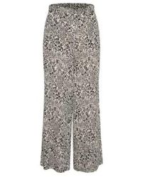 Soaked In Luxury - Zaya Pants In And White Ditsy Print - Lyst