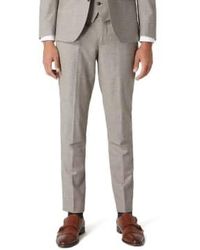 Remus Uomo - Mario Micro Houndstooth Suit Trousers Beige 32 - Lyst