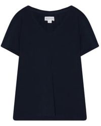 Velvet By Graham & Spencer - Cotton Shirt Susan V-neck L / - Lyst