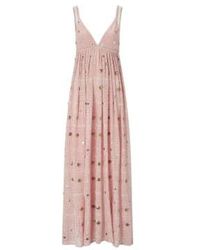 Hayley Menzies - Embroidered Volume Sleeve Viscose Maxi Dress M - Lyst