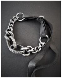 Goti - 925 And Leather Bracelet Br2198 - Lyst