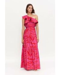 Compañía Fantástica - Long & Red Hortencia Floral Skirt M - Lyst