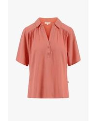 Zusss - Blouse With Short Sleeve Pink Small - Lyst