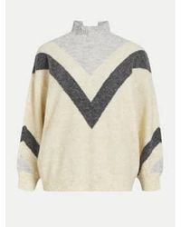 Object - Joya Ls Knit Pullover Sandshell - Lyst