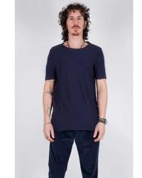 Hannes Roether - Roundneck Cotton T-shirt Livid Medium - Lyst
