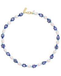 Talis Chains - Eye Spy Pearl Necklace Navy One Size - Lyst