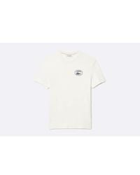 Lacoste - Wmns regelmäßig fit signature print t-shirt weiß - Lyst