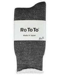 RoToTo - Charcoal Double Face Merino Socks Small - Lyst