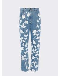 FANFARE - High Waisted Organic And Recycled Petal Blue Jeans - Lyst