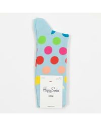 Happy Socks - Chaussettes d'équipage à gros points en bleu clair - Lyst
