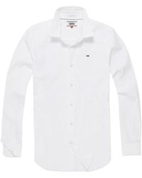 Tommy Hilfiger Camisa manga larga elástica Original Flag Blanco